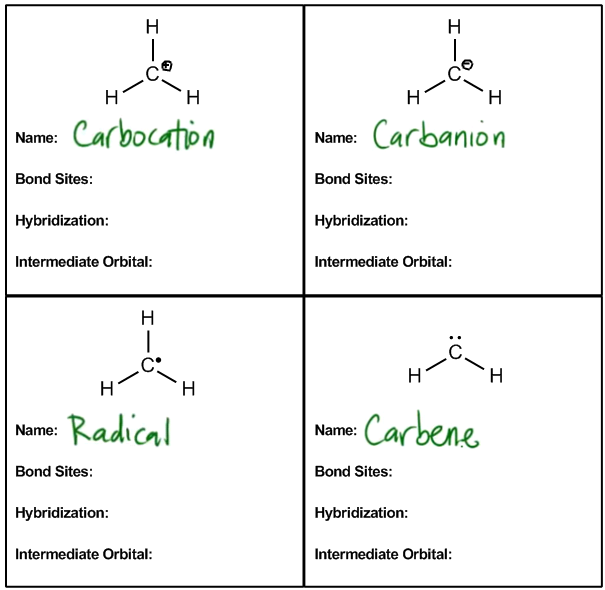 Carbon Hybridization Chart