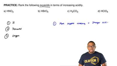 rank the given compounds based on their relative br