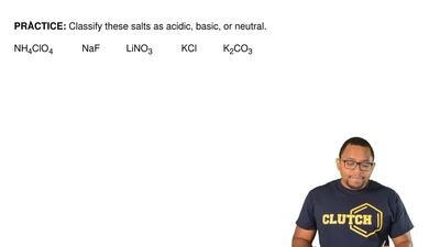 indicate whether the following salts are acidic basi which one of these salts will form an acidic solution upon dissolving in water